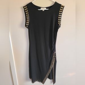 LBD Michael Kors with gold embellishments
